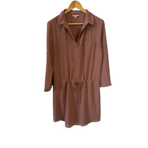 NAKED ZEBRA Casual Shirt Dress Women’s Medium Long Sleeve Collared M